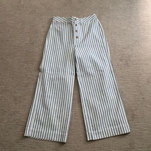 NWT Madewell Striped Wide Leg Pants